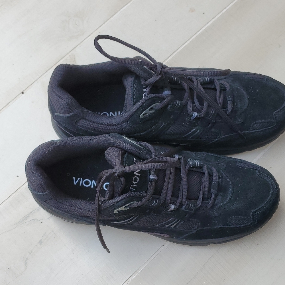 Vionic Black Walker Shoes With Suede Upper - image 2